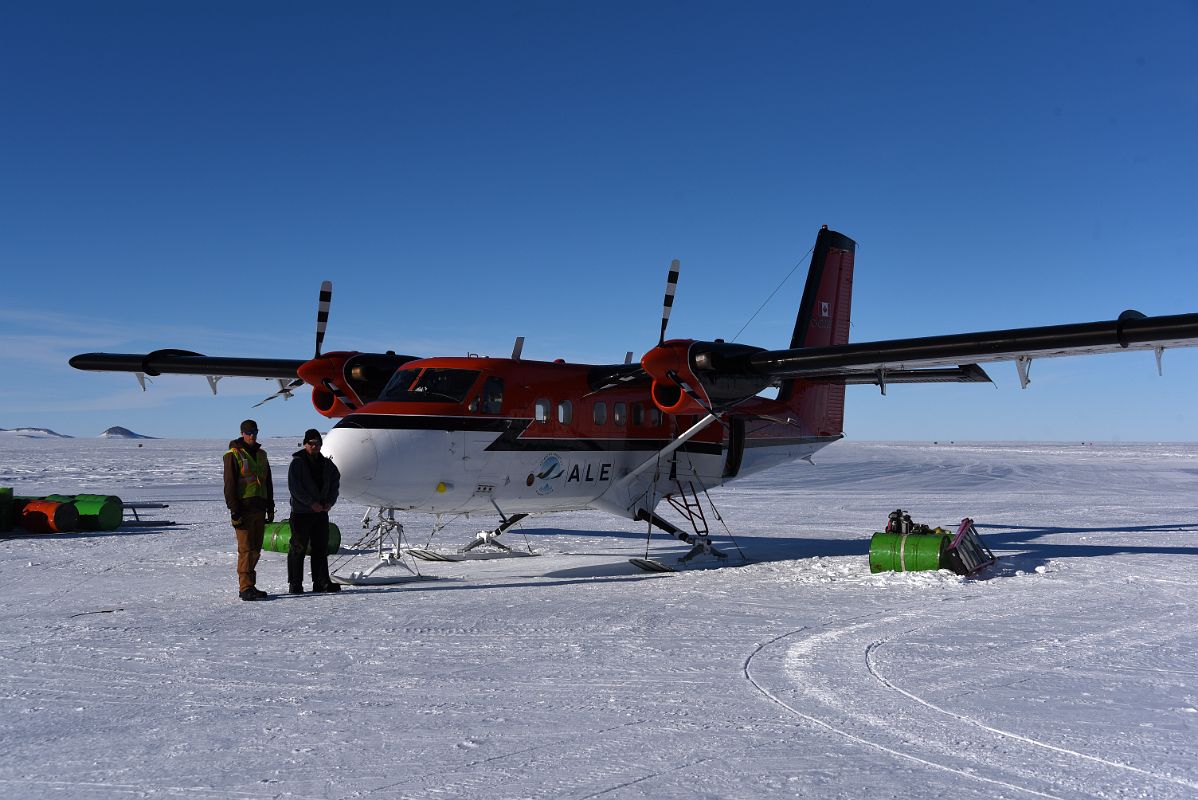 01A We Walked To The Kenn Borek Air Ski-wheel DHC-6 Twin Otter Airplane At Union Glacier Camp Antarctica To Fly To Mount Vinson Base Camp